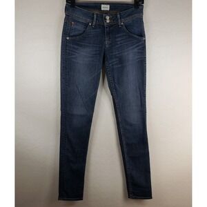 Hudson Jean Womens 26 Stretch 27x32 Collin Skinny Low Rise Flap Pocket Dark Wash